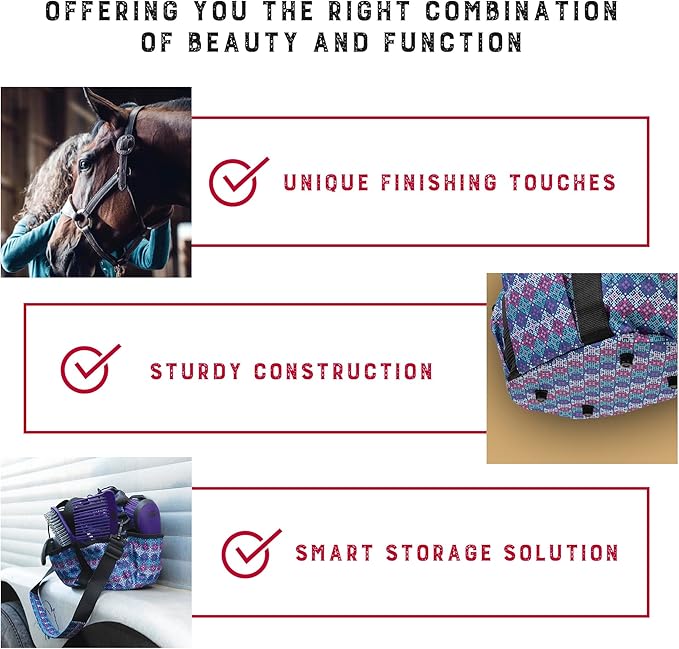 Weaver Leather Grooming Kit, Purple Geo , 7-piece assortment-Mewly Pet