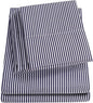 Twin Size Bed Sheets - 4 Piece 1500 Supreme Collection Fine Brushed Microfiber Deep Pocket Twin Sheet Set Bedding - 1 EXTRA PILLOW CASES, GREAT VALUE, Twin, Classic Stripe Navy