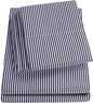 King Size Bed Sheets - 6 Piece 1500 Supreme Collection Fine Brushed Microfiber Deep Pocket King Sheet Set Bedding - 2 Extra Pillow Cases, Great Value, King, Classic Stripe Navy