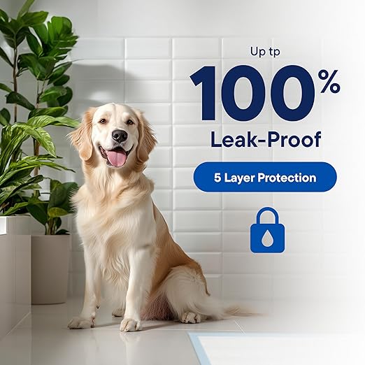 Puppy Pads Pet Pee Pads 34" x 36" [100-Count] Pet Training Disposable Pads, Extra Large Breed, Leak-Proof, Bulk Case Pack - for Golden Retrievers, Boxers, Great Danes, Heavy Duty Surface Protector-Mewly Pet