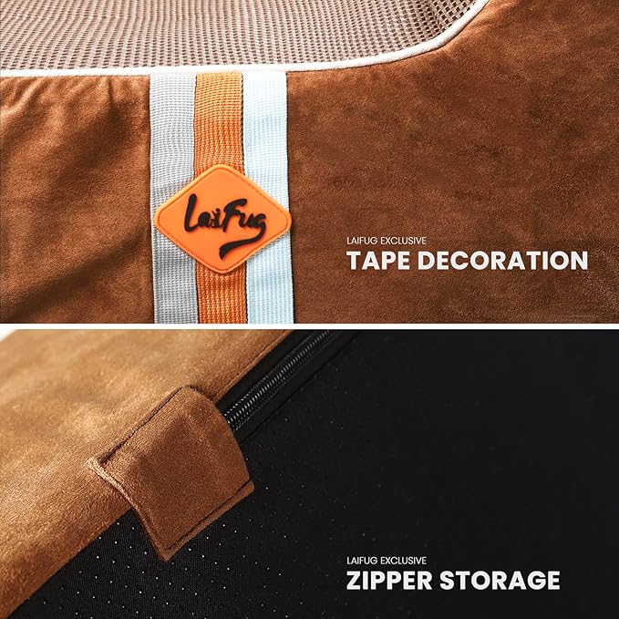 Laifug Orthopedic Memory Foam Extra Large Dog Bed Pillow (50" x 36" x 10", Brown) Durable Waterproof Lining with Removable Washable Cover and Smart Design-Mewly Pet