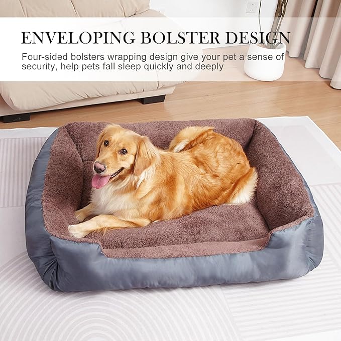 Large Dog Beds, Pet Bed for Large Dogs, Comfortable Dog Bed Machine Washable Up to 30/50/90/100lbs-Mewly Pet