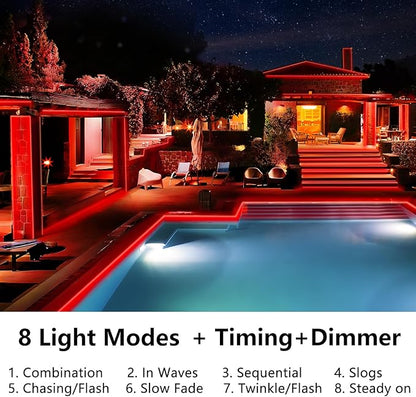 KNONEW 164FT 1000LED Rope Lights for Outside,Outdoor String Lights Waterproof 8 Modes Clear Tube Light for Indoor,Bedroom,Wedding,Garden,Patio,Christmas,Tree,Rv,Holiday Decoration(Red)