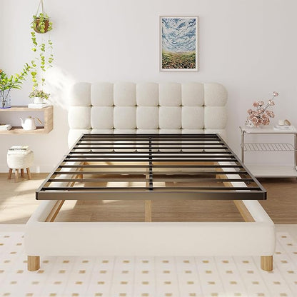 Box Spring for Queen Bed Bed Base 2 Inch, Low Profile Metal Queen Box Spring Bunkie Board 2 Inch, 3000 Lbs Max Weight Capacity Mattress Foundation, Noise-Free, Easy Assembly