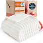 Bedsure GentleSoft Twin XL Blanket for Bed - Cozy Soft Blankets for Women, Cute Small Fleece Throws for Girls, Graduation Decorations Gift for Her Him School Dorm, Off White, 66x90 Inches