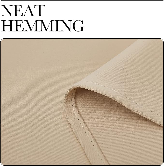 NICETOWN Room Darkening Grommet Panels - Baby Room Curtains 90 inches Long, Privacy Draperies (42 inches Width, Biscotti Beige, 1 Pair)