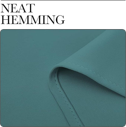 NICETOWN Thermal Insulated Solid Grommet Blackout Curtains/Drape for Living Room (Sea Teal, 1 Pair, 42 by 84-Inch)