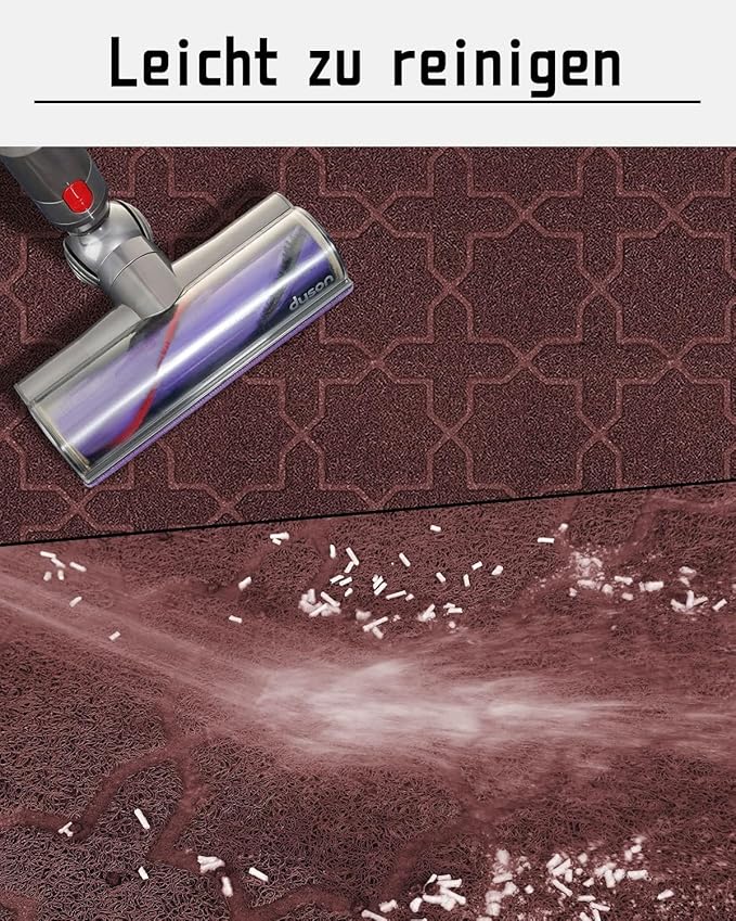 Yimobra Cat Litter Mat, 35.4"x23.6" Litter Box Mat with Litter Lock Mesh, Soft Cat Litter Mat Litter Trapping Mat, Easy to Clean, Non-Slip, Water Resistant, Litter Free Floors, Dark Coffee-Mewly Pet