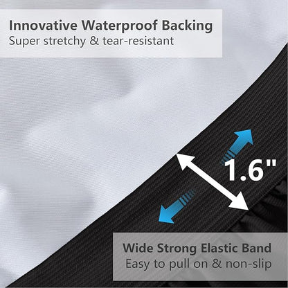 Queen Size Mattress Pad Waterproof, Pillow Top Cooling Mattress Topper Cover, Quilted Fitted Mattress Protector Washable, Deep Pocket 8-21" (60x80 inch, Black)