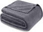 Exclusivo Mezcla Fleece Blanket King Size for Bed, Super Soft and Warm, All Season Use, Cozy, Plush, Lightweight, 120x120 Inches, Dark Grey