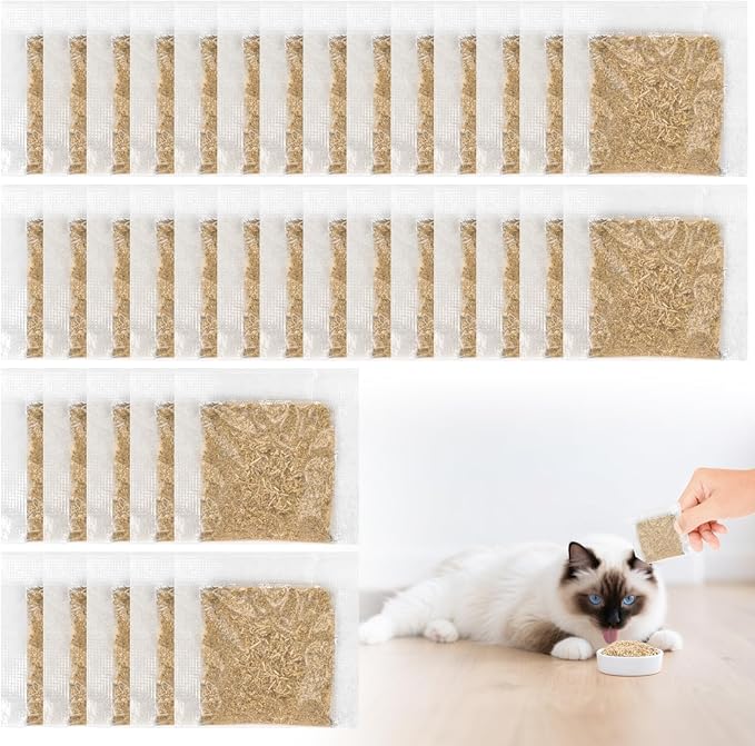 80PCS Catnip - Cat Nip for Cats Natural Dried Catnip Treats Premium Cat Nip Perfect for Toys, Training Rewards, Stress Relief, Freshly Harvested Bag Bulk Pack,2.8OZ-Mewly Pet