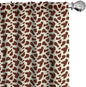 Ambesonne Cow Print Window Curtains, Cattle Skin with Brown Spots Agriculture Cow Oxen Hide Camouflage Pattern, Lightweight Decor 2-Panel Set with Rod Pocket, Pair of - 28" x 63", White Brown