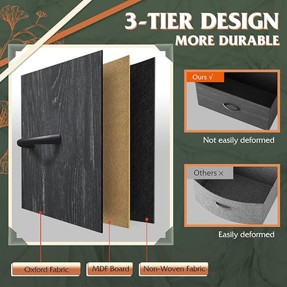 WLIVE Black Tall Dresser for Bedroom with 10 Drawers, Chest of Drawers, Dressers Bedroom Furniture, Storage Organizer Unit with Fabric Bins for Closet, Hallway, Living Room