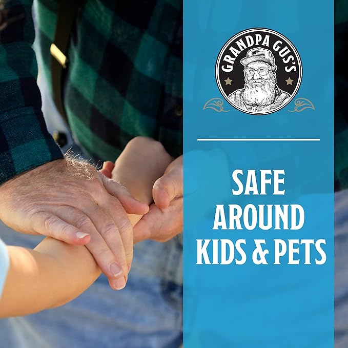 Grandpa Gus's Natural Mosquito Repellent Spray, Time-Release Plant-Based Actives, Non-Greasy, No Stains, DEET-Free, 4 oz (Pack of 2)-Mewly Pet