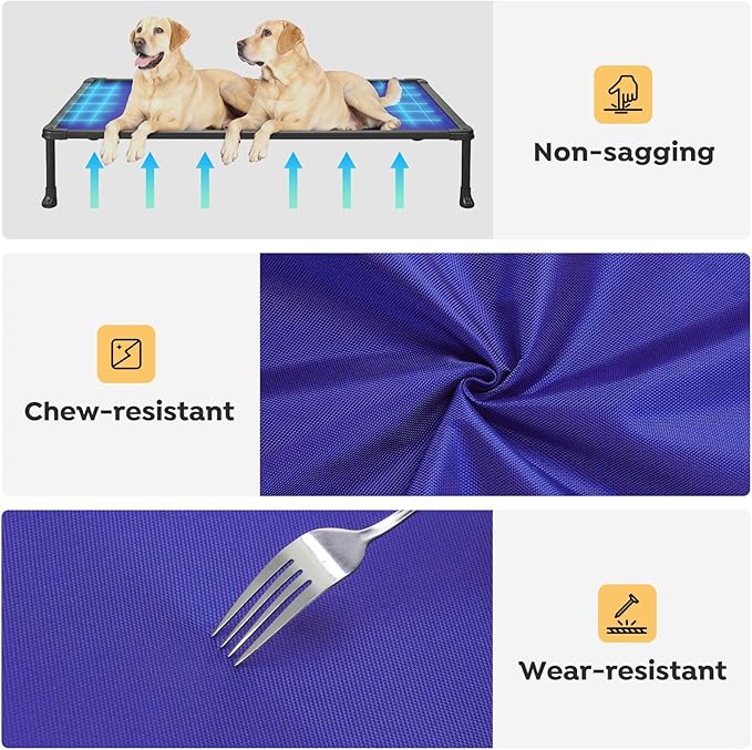 Veehoo Chew Proof Dog Bed - Anti-Scratch Durable Dog Hammock, Off Ground, CWC2420ACP-Mewly Pet
