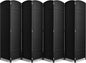 Sorbus 8-Panel Black Room Divider with Double Hinged Panels, 6 ft Tall Folding Privacy Screen