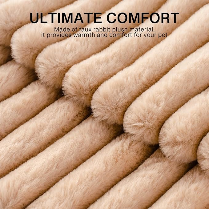 MEWOOFUN Washable Small Dog Bed, Cat Beds for Indoor Cats with Anti-Slip Bottom, Round Pet Bed for Puppy and Kitten (Camel, 24"x24"x9")-Mewly Pet