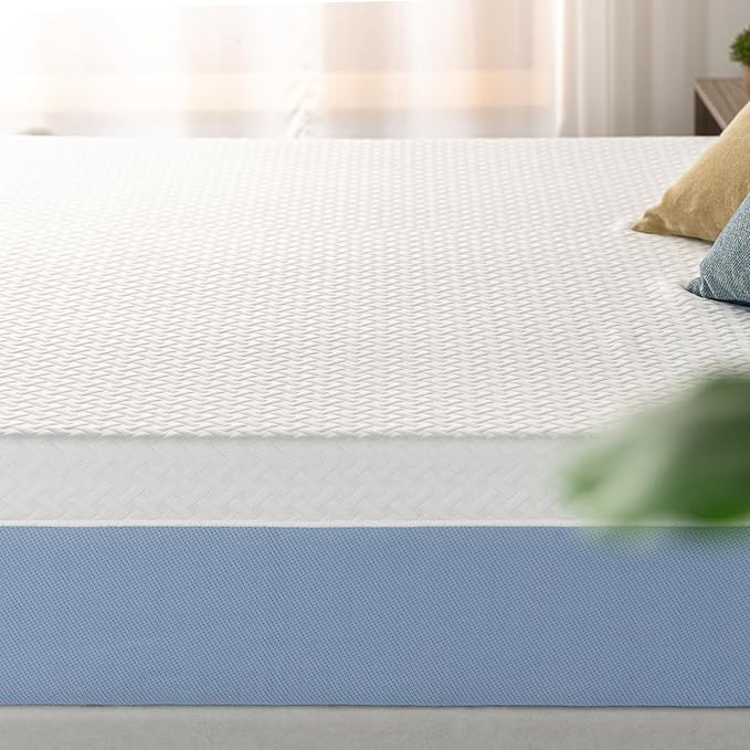 ZINUS 10 Inch Queen Cooling Essential Memory Foam Mattress [NewVersion], Fiberglass Free, Medium Feel, Breathable Cooling Layers, Certified Safe Materials