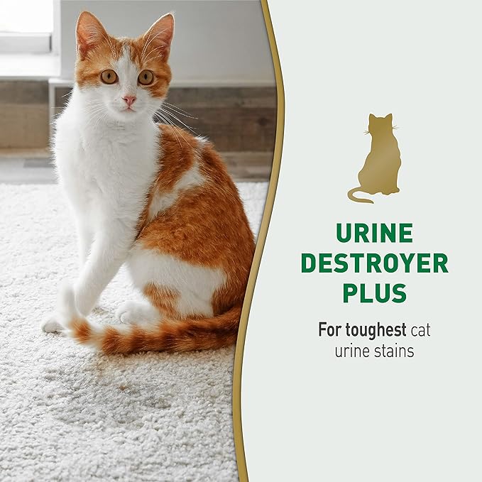 Nature’s Miracle Urine Destroyer Plus Cat, 32 Ounces, Enzymatic Formula, Ready-to-Use-Mewly Pet