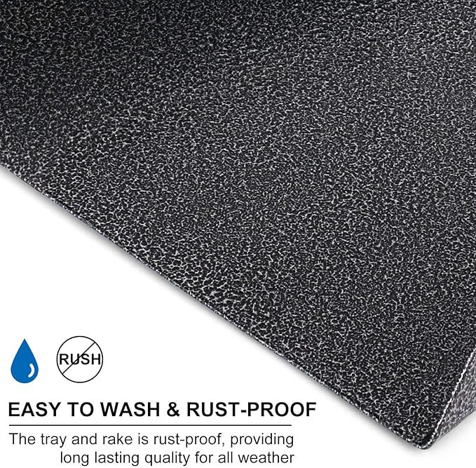 TNELTUEB Extra Large Pooper Scooper, Pet Poop Tray and Rake with Adjustable Long Handle, Pet Waste Removal Heavy Duty Dog Pooper Scooper Great for Large Dog Grass Street Gravel-Mewly Pet