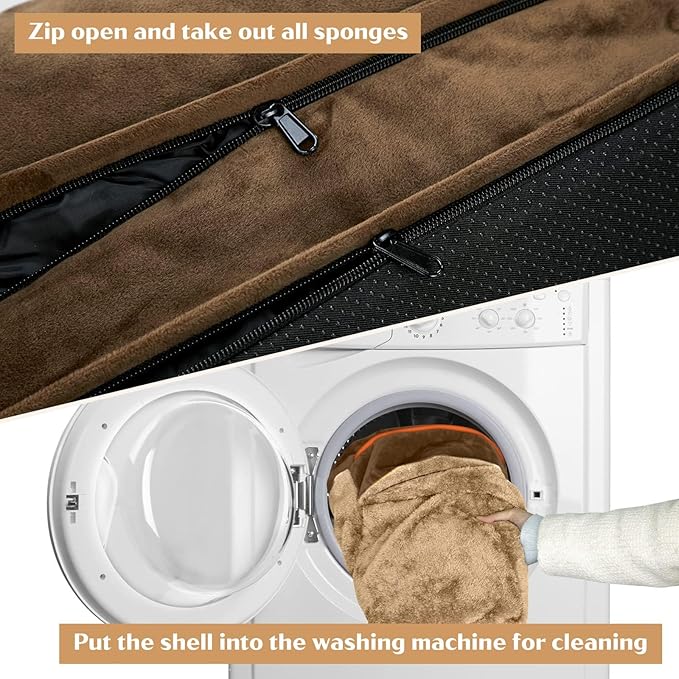 Comfort Expression Medium Dog Beds Waterproof Orthopedic Foam Dog Sofa Beds for Medium Large Dogs Comfy Pet Bed with Washable Removable Cover & Non-Slip Bottom(Medium,Brown)-Mewly Pet