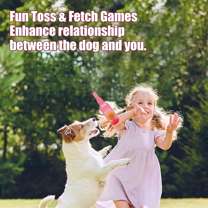 Dog Squeaky Floating Toy for Small Medium Large Dogs Training Fetch Indestructible Dog Chew Toys Indoor Pool Beach Outdoor Pet Supplies Yellow M-Mewly Pet