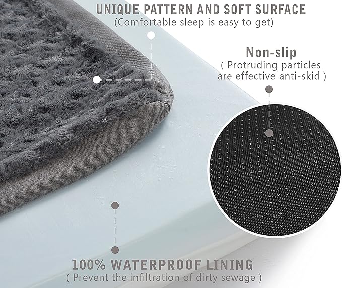 Orthopedic Memory Foam Dog Bed, Cooling Dog Beds for Extra Large Dogs -Waterproof Pet Bed for Crate with Removable Washable Cover, Ideal for Arthritic Dogs, XL(41inch,90Lbs)-Mewly Pet