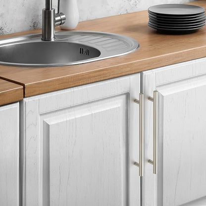 JOY DECOR 60 Pack Cabinet Handles, Brushed Nickel Cabinet Pulls, 7-1/2 in Hole Center Kitchen Cabinet Handles, Stainless Steel T Bar Handles for Dresser Drawers