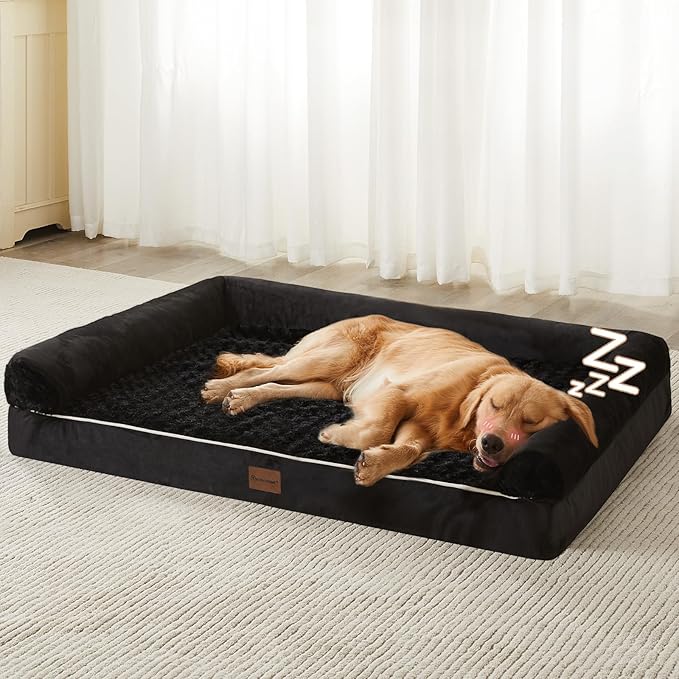 BFPETHOME Dog Beds for Large Dogs, Orthopedic Dog Bed for Medium Large Dogs,Big Waterproof Couch Pet Bed with Removable Washable Cover-Mewly Pet