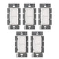 Lutron Caseta Original Smart Light Switch 5 Pack (Lutron Smart Hub Required), for Home, LED Lights, and Fans, 6 Amp, Single-Pole/3-Way, Neutral Required, PD-6ANS-WH, White