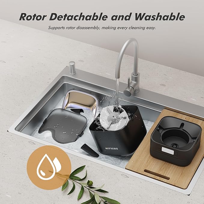 Automatic Cat Feeder - Nityers 4L Timed Cat Dry Food Dispenser with Stainless Steel Bowl,1-6 Meals Per Day, Programmable Portion Size, Detachable Washable, Auto Pet Feeder for Cats and Small Dogs-Mewly Pet