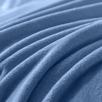 Soft Twin Size Blanket for All Season Lightweight Thermal Fleece Summer Autumn Fall Winter Spring Blankets for Twin/Twin XL Extra Long Bed Couch Sofa,66x90 Inches,Washed Blue