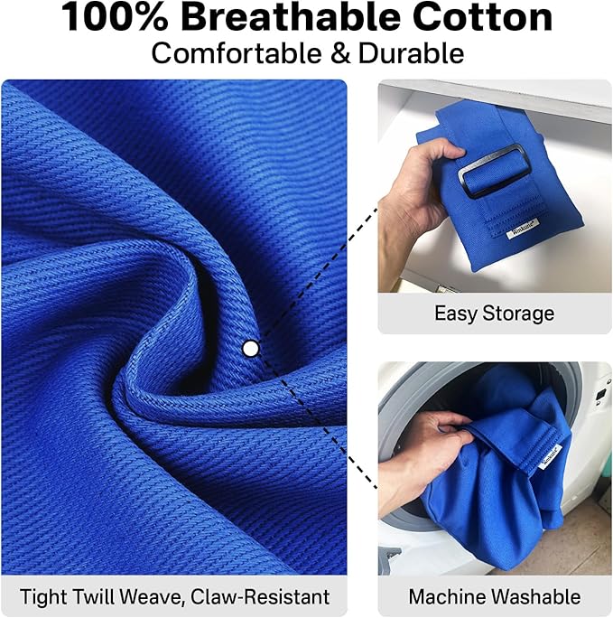 [Cozy Travel] Cat Carrier Pouch, Soft Cat Carrier for Small Cats, Kitten Carrying Bag, Restraint Bag for Nail Trimming, Vet Visits, Giving Meds, Car Travel - Klein Blue Upgrade-Mewly Pet