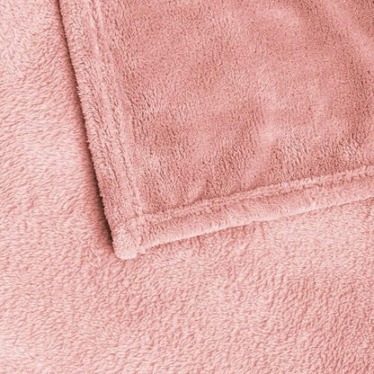 BEDELITE Fleece Blanket Twin Size Pink Throw Blankets for Couch & Bed, Luxury Plush Cozy Fuzzy Blanket 60x80 inches, Super Soft Warm Lightweight Throw Blanket for Travel Camping