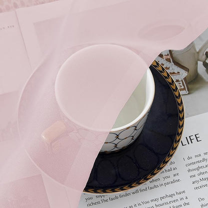 OWENIE Light Pink Sheer Curtains 63 Inch Length 2 Panels Set for Living Room/Bedroom, Rod Pocket Fimly Voile Blush Sheer Curtain for Nursery Room, Elegant Airy Sheer Panels, 2 Pcs Total 84Wx63L inch