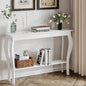 ChooChoo 47 Inch Narrow Console Table, Chic Accent Sofa Table, Entryway Table, White