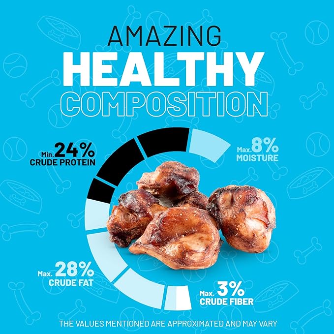 Sitka Farms Beef Knee Caps Smoked Premium Dog Bones - 25 Count - 100% Natural Long Lasting and Meaty Dog Treats Bones for Aggressive Chewers - for Small, Large and Medium Breed Dogs-Mewly Pet