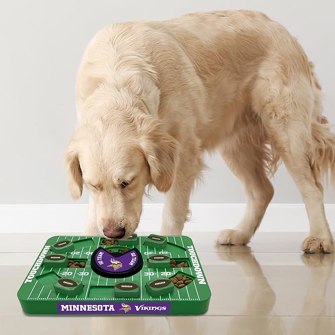 Pets First NFL Minnesota Vikings Large Puzzle Toy - New Size, Interactive Dog Treat & Slow Feeding Puzzle-Mewly Pet
