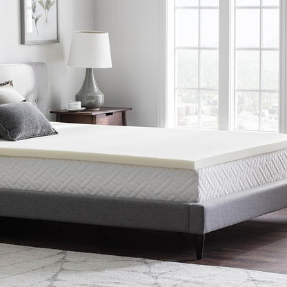 WEEKENDER 2 Inch Memory Foam Mattress Topper - California King,White