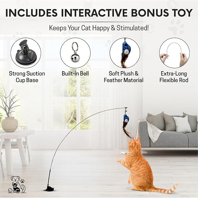 Snuggle & Play Cat Wall Shelves with Suction Cup Wand – 3 Mounted Steps, Climbing Wall Shelves and Furniture with Cat Wand-Mewly Pet