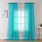 OVZME 2 Panels Sheer Window Curtain Panels 96" Length for Bedroom, Top Rod Pocket Design Window Treatment for Living Room, 42W x 96L inches, Turquoise