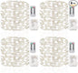 GDEALER 4 Pack Fairy Lights Christmas Decor 16.4 Ft 50 Led Battery Operated with Remote Waterproof 8 Modes Twinkle Firefly String Lights for Party Bedroom Wedding Decorations - White