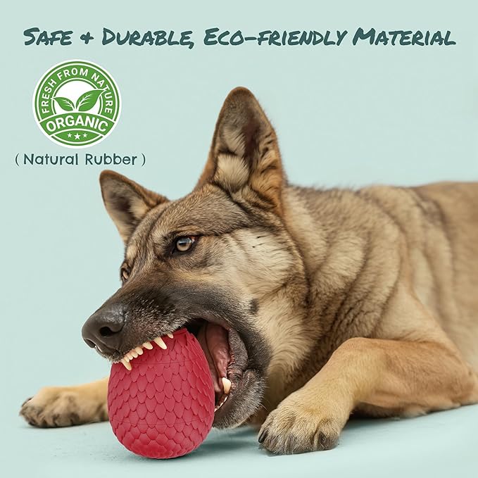 Enrichment Frozen Treat Toy for Dogs - 2-in-1 Dog Licking Toy & Dispensing Dog Puzzle Toy, Fillable Rubber Interactive Toy, Keeps Them Busy, Reduces Anxiety, Safe & Easy to Clean Red-Mewly Pet