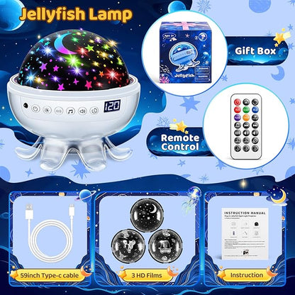 Star Projector for Kids Night Light Projector, 【3 Films+ 30 Sounds】 Lullaby Sound Machine Baby Sound Machine with Light, 【93 Effects+ Remote】 Best Toys for Kids Toys, [3 Brightness+ Timer]