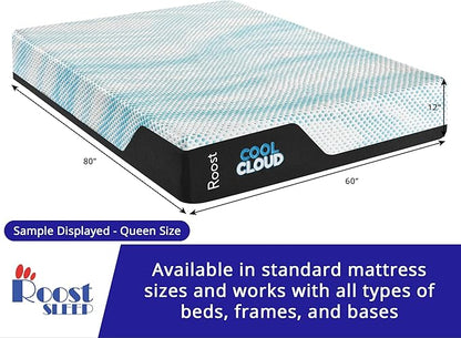 ROOST SLEEP Memory Foam Mattress, 12-Inch Full – Cool Cloud Gel Foam Bed with Plush Support, Pressure Relief & Breathable Comfort – Ideal for All Sleep Positions
