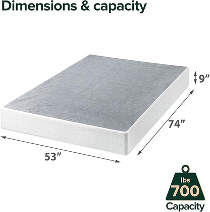 ZINUS 9 Inch Full Metal Smart Box Spring with Quick Assembly, Mattress Foundation, Strong Metal Frame, Easy Assembly