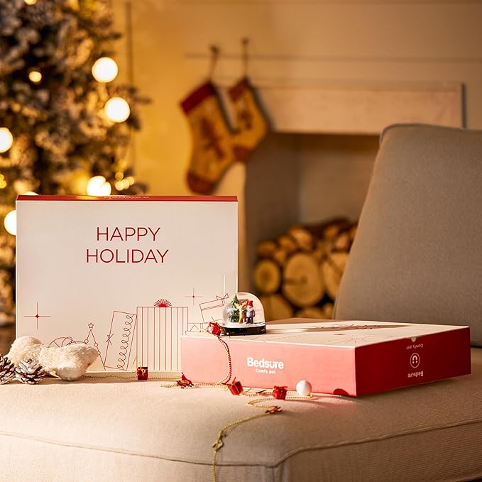 Bedsure Orthopedic Dog Beds for Small Dogs - Washable Small Dog Cat Bed Waterproof, Comfort Pet Couch Sofa with Washable Removable Cover, Pets Bed with Nonskid Bottom, Red, 24"-Mewly Pet