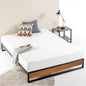 ZINUS GOOD DESIGN Award Winner Suzanne 10 Inch Bamboo and Metal Platforma Bed Frame, No Box Spring Needed, Wood Slat Support, Chestnut Brown, Queen