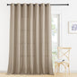 RYB HOME Linen Semi Sheer Curtains - Light Filtering Wrinkle Resistance Breathable Window Treatments Natural Fabric for Living Room Bedroom Kitchen, W 100 x L 108 inch, Khaki, 1 Panel