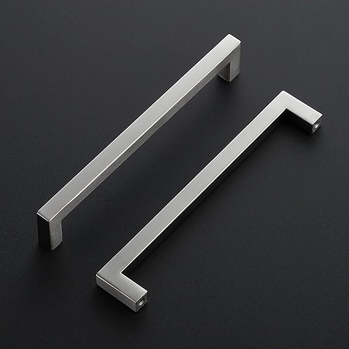 Ravinte 1 Pack Brushed Nickel Kitchen Cabinet Handles 7-1/2 Inch Cabinet Pulls Square Kitchen Hardware for Cabinet Drawer Pulls Drawer Handles Come with Screwdriver